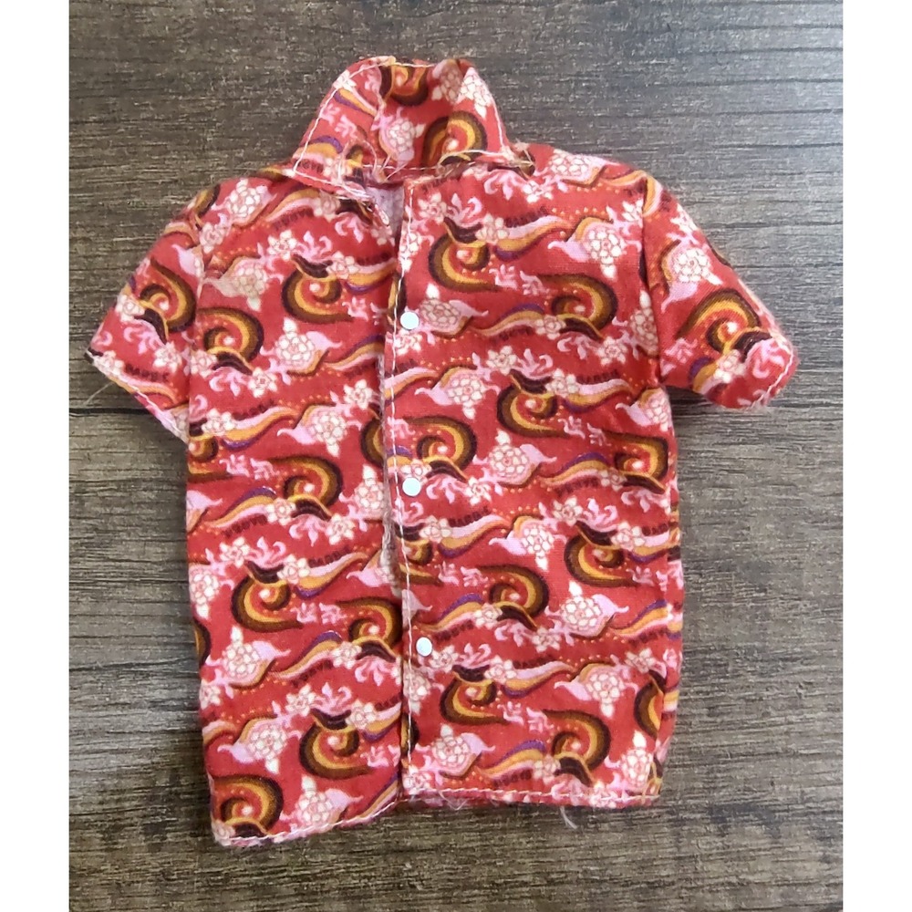 2007 Barbie Ken Surfs Up Hawaiian Beach Shirt Z33